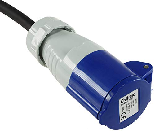 Cable adaptador de clavija de contacto de tierra a acoplamiento CEE