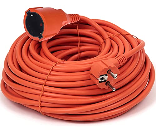 Cable alargador de 50 m Schuko IP44, cable de alimentación para jardín V13