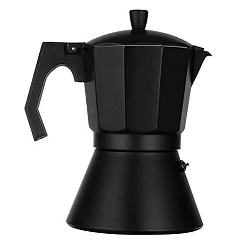 Café Moka Pot Máquina de café Mocha Latte Mocha Espresso Coffee Pot Stove Coffee Machine Fácil de Usar (Color : Black, Size : 450ml)