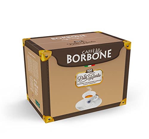Caffè Borbone Café Don Carlo, Mezcla Oro - 100 Cápsulas - Compatibles con las Cafeteras Lavazza®* A Modo Mio®*