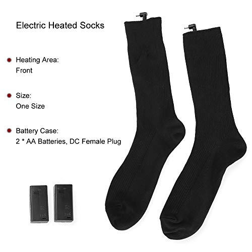 Calcetines calientes eléctricos, calcetines a pilas, calcetines cálidos para el invierno, al aire libre como esquí, senderismo, alpinismo, acampada