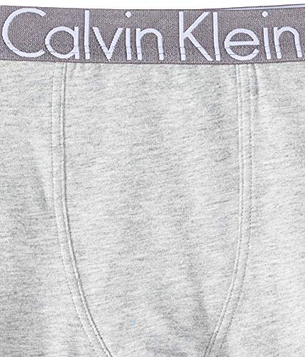 Calvin Klein 2 Pack Trunks Bóxers, 1 Grey Heather/1 White, 10-12 Años (Pack de 2) para Niños