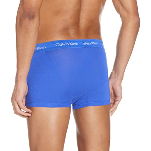 Calvin Klein 3 Pack Trunks-Cotton Stretch Bóxers, Azul (Black/Blue Shadow/Cobalt Water DTM WB 4Ku), XL (Pack de 3) para Hombre