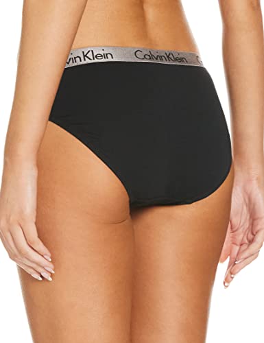 Calvin Klein Radiant Cotton-Bikini Braguita, Negro (Black 001), M para Mujer