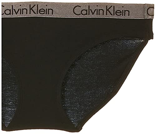 Calvin Klein Radiant Cotton-Bikini Braguita, Negro (Black 001), M para Mujer