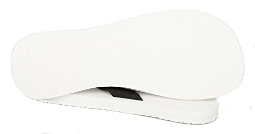 Calvin Klein Zapatilla Hombre Swimwear CK artículo KM0KM00207 FF Webbing Sandals, 100 Bianco - White, Piede 43/44