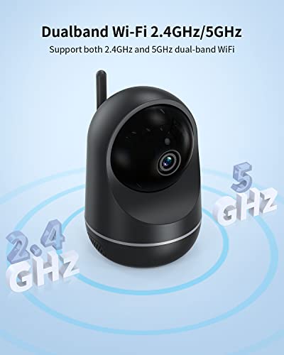 Cámara Vigilancia WiFi de seguridad para el hogar, 5 GHz/2,4 GHz cámara Wi-Fi, IPC360 Home aplicación / Audio bidireccional