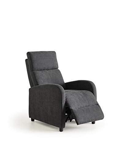 CAMBIA TUS MUEBLES - Sillón Relax Nexus. Butaca reclinable tapizada. Sillón con Sistema de reclinado Manual. Máximo Confort. (Gris)