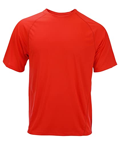 Camiseta adidas ClimaLite de manga corta para hombre - 2996A, XL, Anaranjado Neón