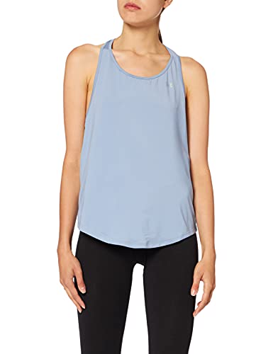 Camiseta de tirantes de malla para mujer Under Armour Hg, Mujer, 1316124-420, Washed Blue/Metallic Silver, Small