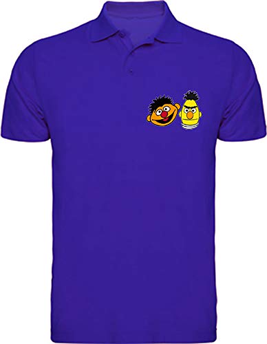 Camisetas EGB Polo Epi y Blas ochenteras 80´s Retro (Azul, L)