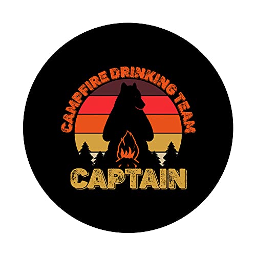 Campers Campfire Equipo de Bebida Capitán Camping Osos Divertidos PopSockets PopGrip Intercambiable
