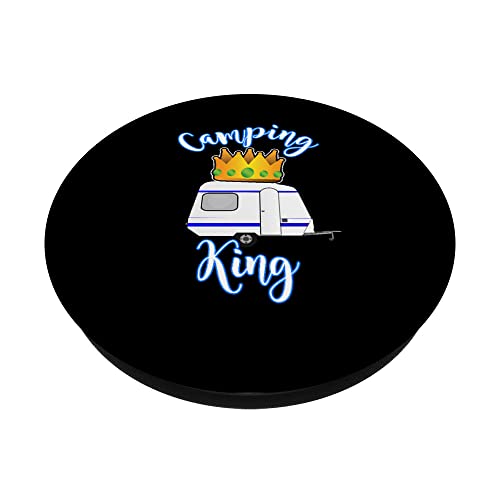 Camping King RV Corona Diseño PopSockets PopGrip Intercambiable