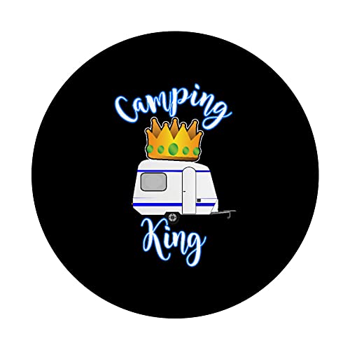 Camping King RV Corona Diseño PopSockets PopGrip Intercambiable