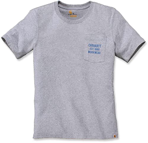 Carhartt Graphic Pocket T-Shirt Camiseta, Heather Grey, L para Hombre