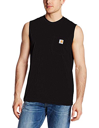Carhartt Mens Workwear Pocket Sleeveless Polycotton Crew Neck T-Shirt