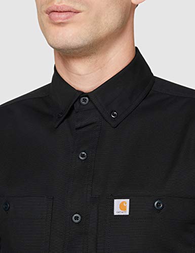 Carhartt Rugged Professional Long-Sleeve Work Shirt Camiseta, Black, XL para Hombre