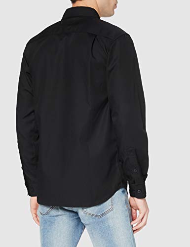 Carhartt Rugged Professional Long-Sleeve Work Shirt Camiseta, Black, XL para Hombre