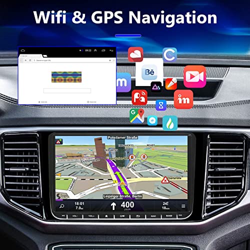 Carplay Android Radio de Coche para VW GPS, Hodozzy 9" Pantalla táctil AI Voice Android Auto WiFi Bluetooth FM Radio Reproductor estéreo de Coche para Golf 5 para Tiguan Touran+Cámara