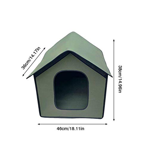 Caseta de perro para exteriores, impermeable y atractiva, para perros pequeños y grandes, plegable, fácil de montar, perfecta para tu jardín, terraza y cubierta.