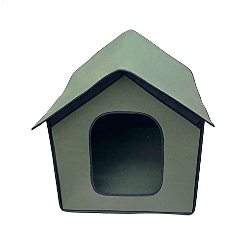 Caseta de perro para exteriores, impermeable y atractiva, para perros pequeños y grandes, plegable, fácil de montar, perfecta para tu jardín, terraza y cubierta.