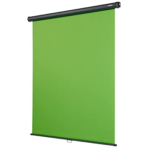 celexon Manual Enrollable Chroma Key Pantalla Verde, 200 x 190 cm - Escenario de Estudio Profesional/Fondo para la transmisión de vídeo, reunión de Webcam, formación en línea