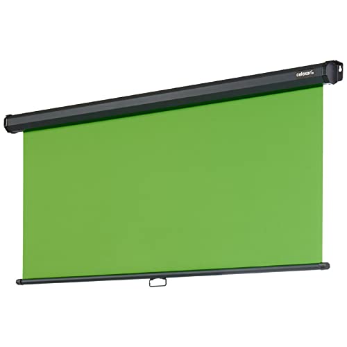 celexon Manual Enrollable Chroma Key Pantalla Verde, 200 x 190 cm - Escenario de Estudio Profesional/Fondo para la transmisión de vídeo, reunión de Webcam, formación en línea