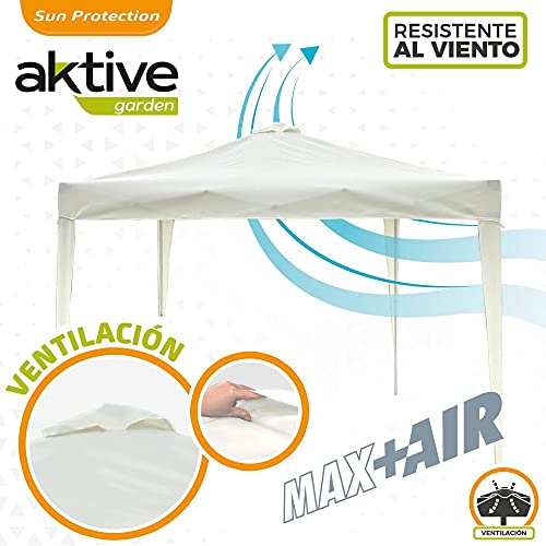 Cenador Plegable MAX-Air con Chimenea ventilación para aireación y Zonas de Viento Aktive Garden