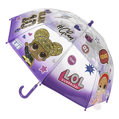 CERDÁ LIFE'S LITTLE MOMENTS - Paraguas Transparente de LOL Surprise -Licencia Oficial MGA, Multicolor (2400-0513)