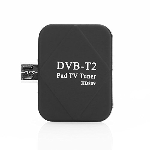 Cewaal USB DVB-T2 HDTV TV en Directo EPG Receptor palillo de la Antena para Android Compacto Negro