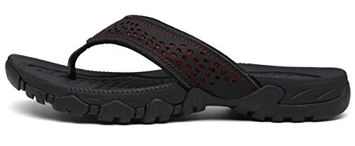 Chanclas Hombre Verano Zapatillas Flip Flops Sandal Zapatos de Playa y Piscina Negro43