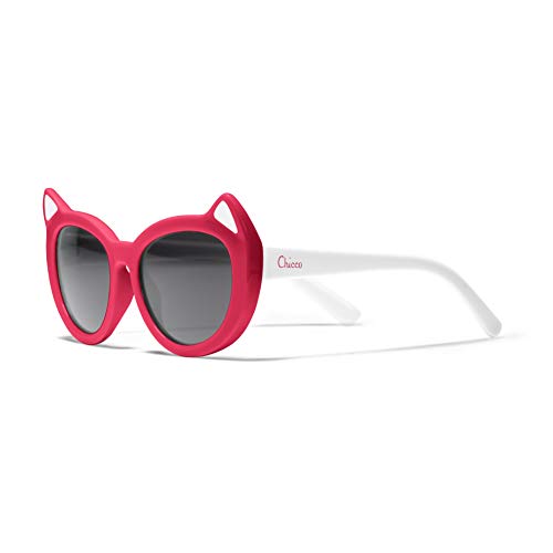 Chicco - Gafas de Sol Infantiles Para Niños De 3 años, Con Montura flexible y Lentes Anti Arañazos, Color Rojo Gato