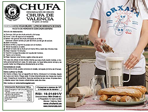 Chufa tradicional D.O. Valencia 1KG - Món Orxata. Directa de familias agricultoras. Ideal para consumo en crudo o para elaboración de horchata. Conservar a menos de 15º.