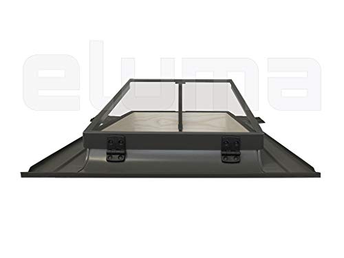 Claraboya - Ventana para tejado"BASIC VASISTAS" Made in italy/Tragaluz por el acceso al techo/Tapajuntas incluido (48x72 Base x Altura)