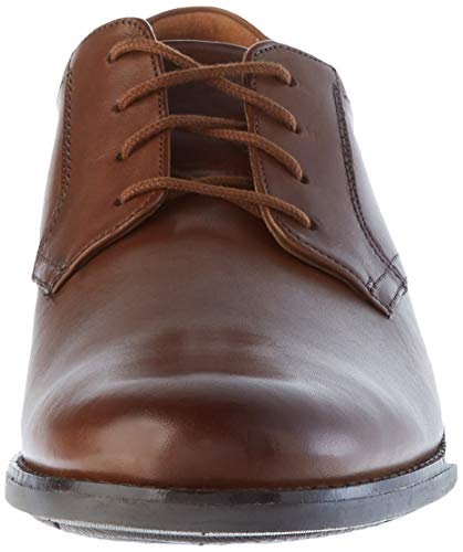 Clarks Becken Lace, Zapatos de Cordones Brogue Hombre, Marrón (Dark Brown Leather), 42.5 EU