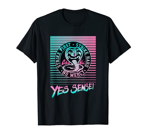 Cobra Kai Sí Sensei Retro Neon Camiseta
