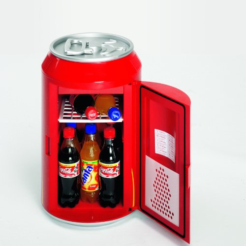 Coca-Cola Mini Nevera Cool Can 10 en Lata óptica para Enfriar y Calentar Bebidas y Alimentos, 12/230V - 9 L, Rojo