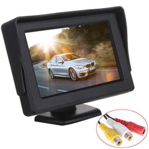 Cocar Coche Automóvil Estacionamiento Kit (4.3 Pulgadas LCD Monitor + HD Cámara + Cable de 6M / 20FT) LED Nocturna Visión