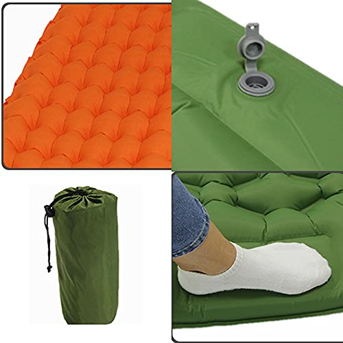 Colchoneta Camping Autoinflable 200 x 67 x 6 cm, Gruesa Ultra Ligera Impermeable, Esterilla Camping Inflable Exteriores, Azul