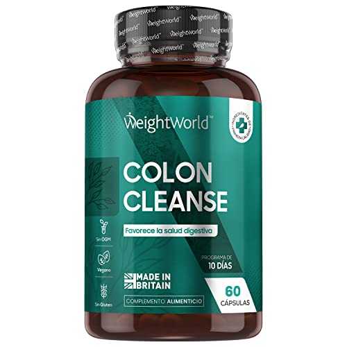 Colon Cleanse, 60 Cápsulas de Limpieza de Colon Natural | Enriquecido con Prebióticos y Probióticos Lactobacillus y Bifidobacterias, Con Jengibre y Minerales como Calcio, Magnesio, Selenio y Potasio