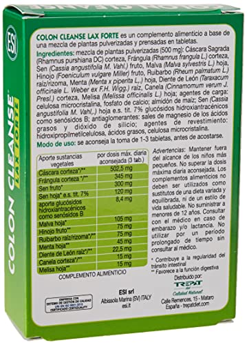 Colon Cleanse Lax Forte, 30 Tabletas, 25.5 g