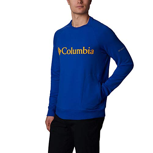 Columbia Lodge Crew - Sudadera para Hombre, Hombre, 1861746, Azul, Small