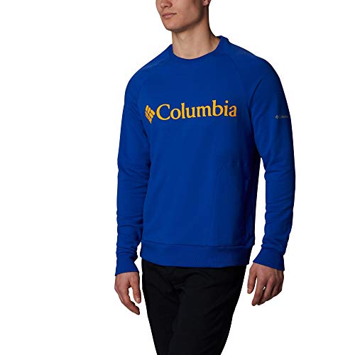 Columbia Lodge Crew - Sudadera para Hombre, Hombre, 1861746, Azul, Small