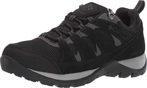 Columbia Redmond V2 - Zapato de montaña impermeable para hombre, piel transpirable, Negro (negro, gris oscuro ), 39.5 EU