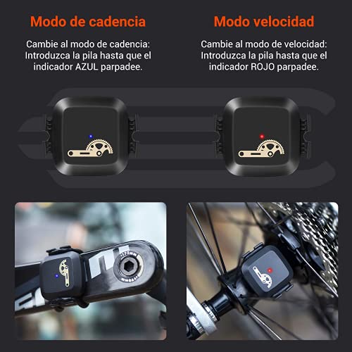 COOSPO BC107 Ciclocomputador GPS y Sensor de Velocidad/Cadencia Bluetooth 5.0 Ant +, Computadora de Ciclismo con IP67 Impermeable, Bicicleta GPS para Bicicleta de Carretera MTB