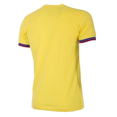 Copa FC Barcelona Away 1978-79 - Camiseta de fútbol Retro con Cuello Redondo para Hombre, Hombre, Camiseta de Cuello Redondo Retro de fútbol, 727, Amarillo, M
