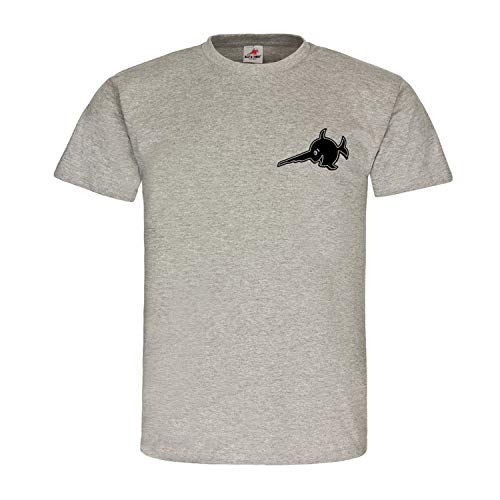Copytec 21623 - Camisa con logotipo de pez serrado, diseño de espada gris XXL