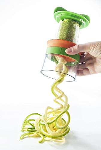 Cortador de verduras Rallador de verduras Cortador de verduras, pasta de calabacín, cortador en espiral manual, adecuado para zanahorias, pepinos