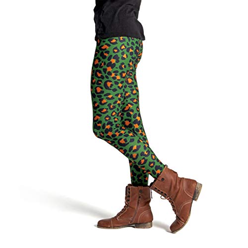 cosey - Leggings Coloridos Impresos (Talla única) - Design Estampado de Leopardo 7