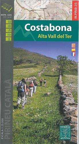 Costabona- Alta Vall del Ter mapa excursionista. Escala 1:25.000. Alpina Editorial. Castellano, Català, English. Editorial Alpina. (Mapa Y Guia Excursionista)